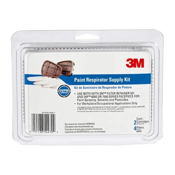 3M Tekk Protection Paint Respirator Supply Kit, PK 2 6022PA1-A - main